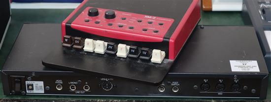 An XMC-2 Hammond drawbar unit and controller